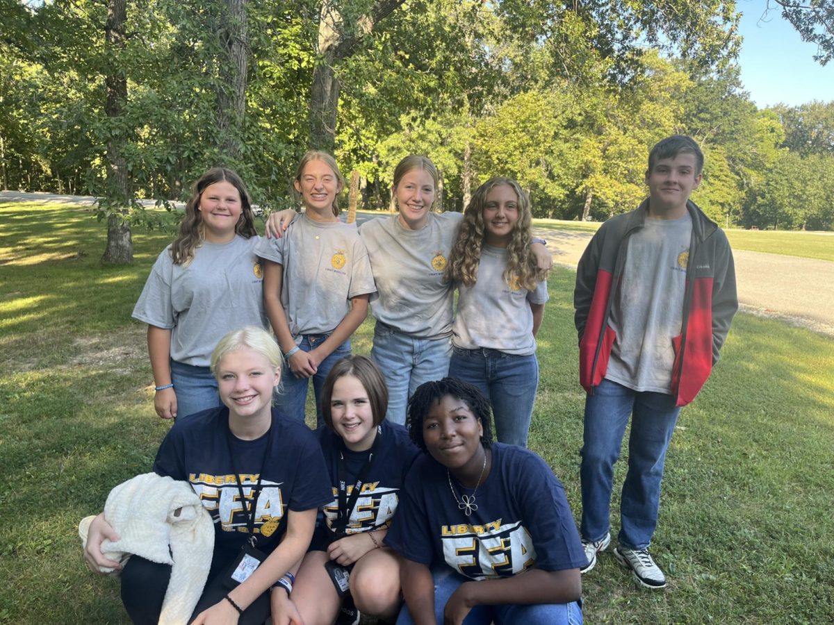 Back row, left to right: Caitlyn Stafford, Paisley Quivey, Blair Brewer, Allie Schwartz, Austin Manley. 
Front row, left to right: Ellen Hemann, Cardin Weber, Precia Chimaren.