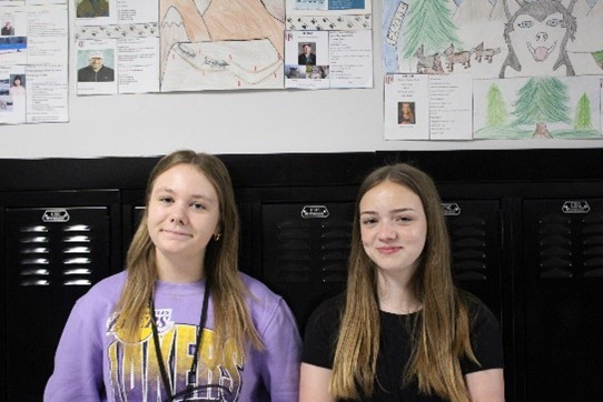 Karsyn Stevens and Mallory Gerling, 8th graders, are preparing to go into high school next year.
